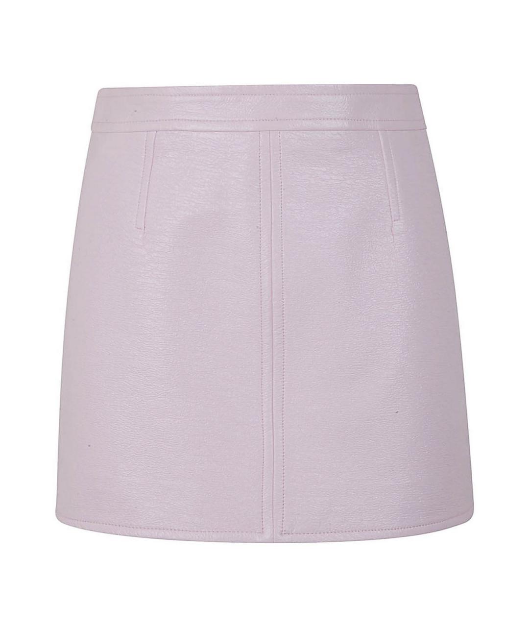 COURREGES Розовая хлопковая юбка мини, фото 2