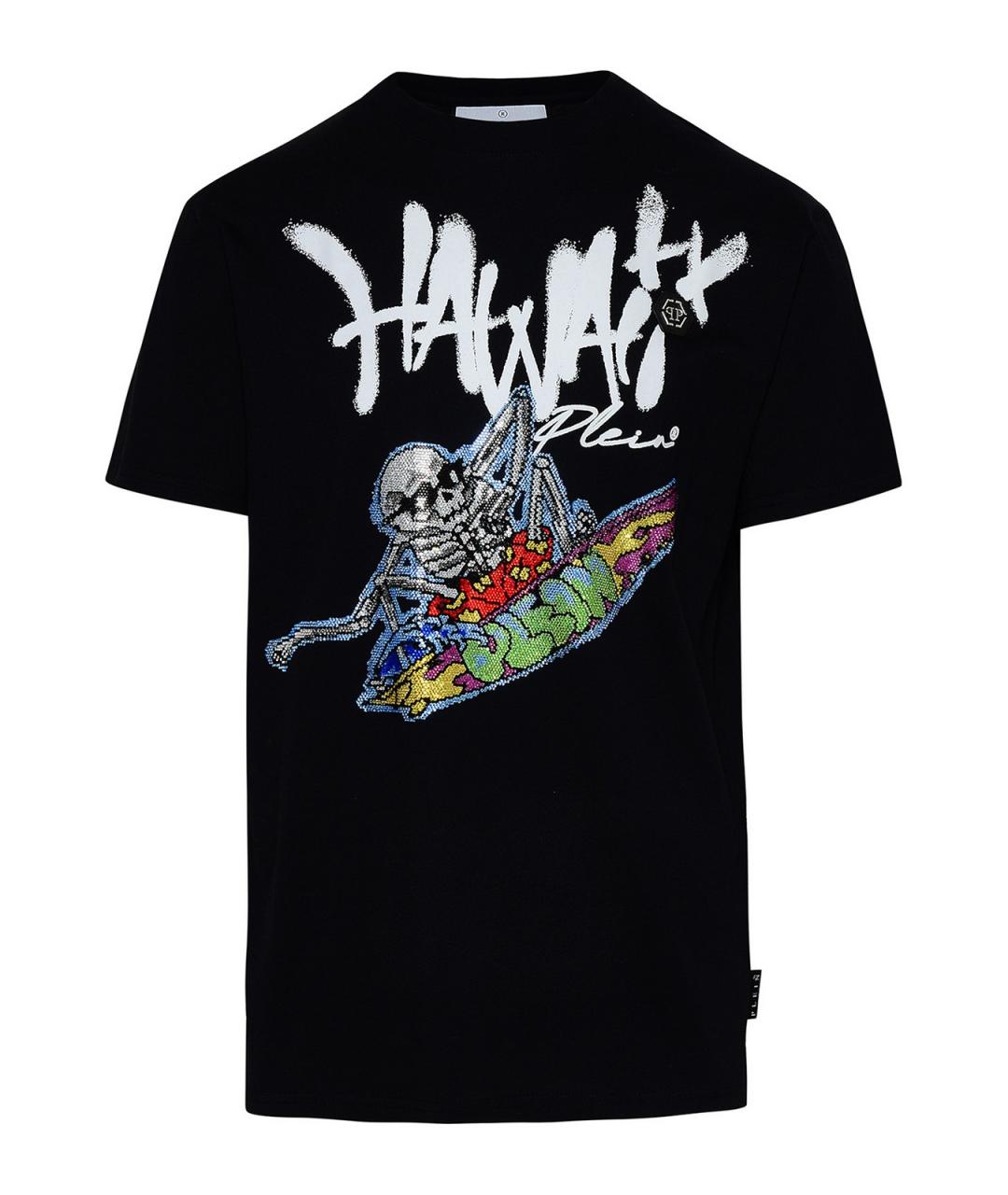 PHILIPP PLEIN Черная хлопковая футболка, фото 1