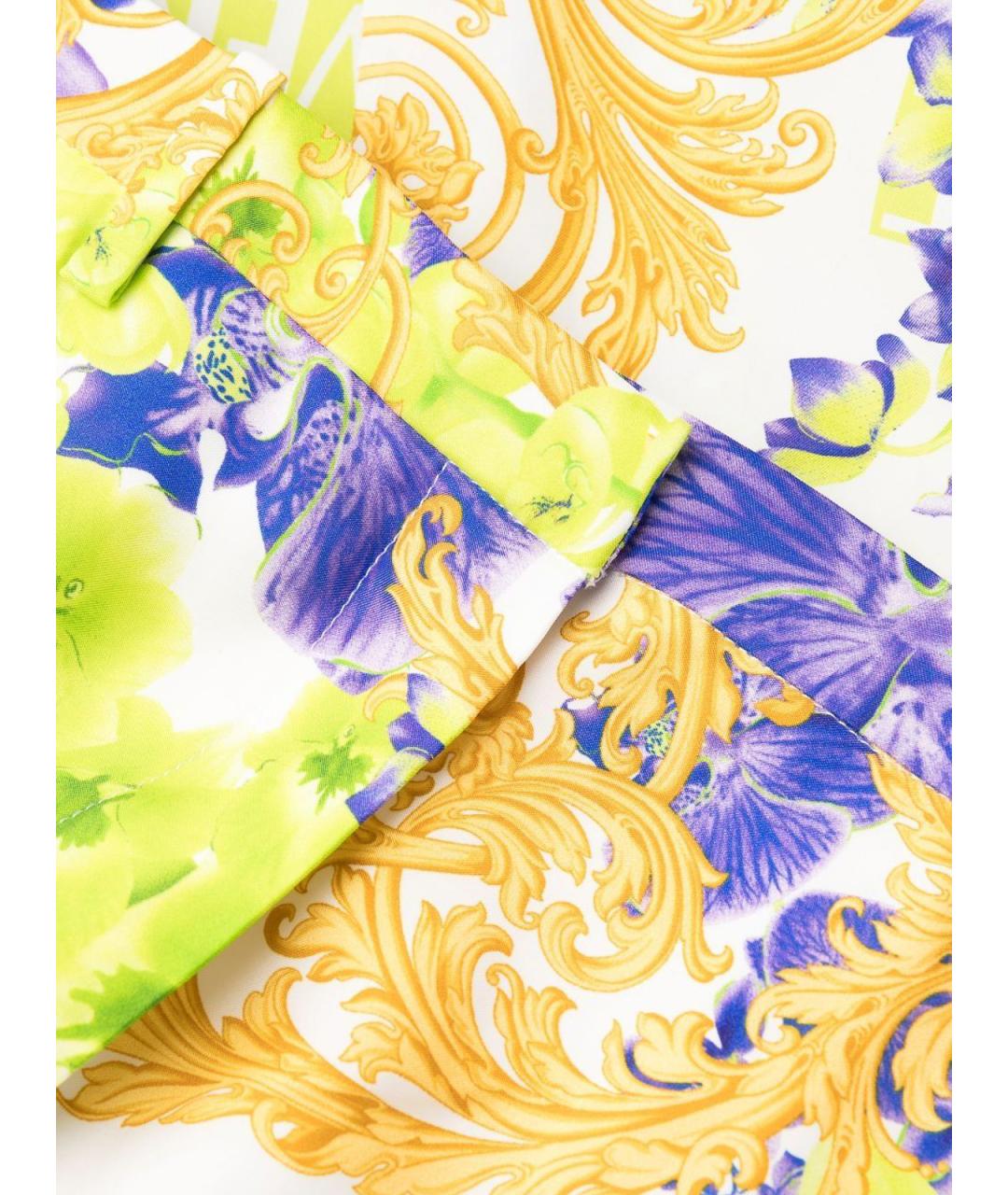 VERSACE Мульти кожаные брюки широкие, фото 5