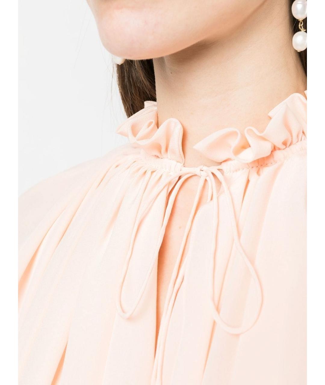 LANVIN Бежевая шелковая блузы, фото 5
