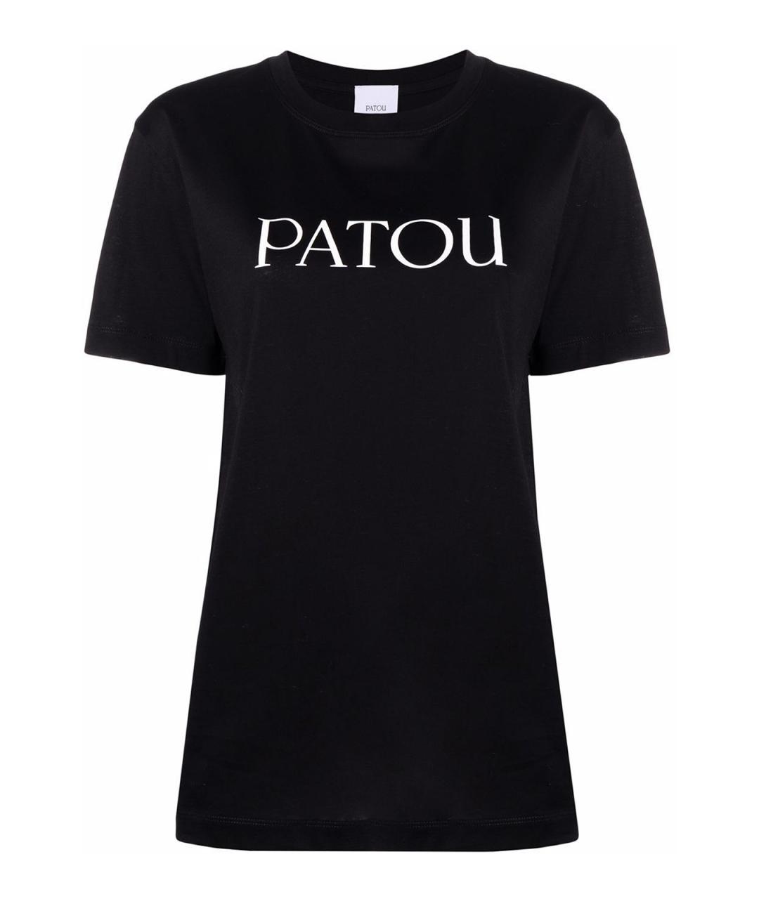 PATOU Черная хлопковая футболка, фото 1