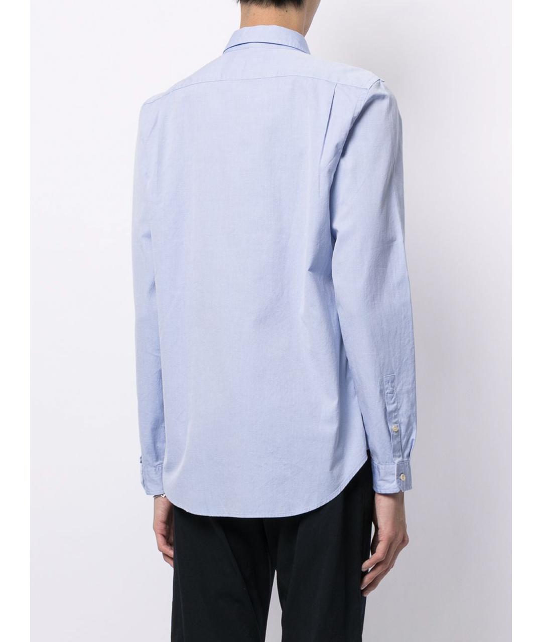 PAUL SMITH Голубая хлопковая классическая рубашка, фото 4