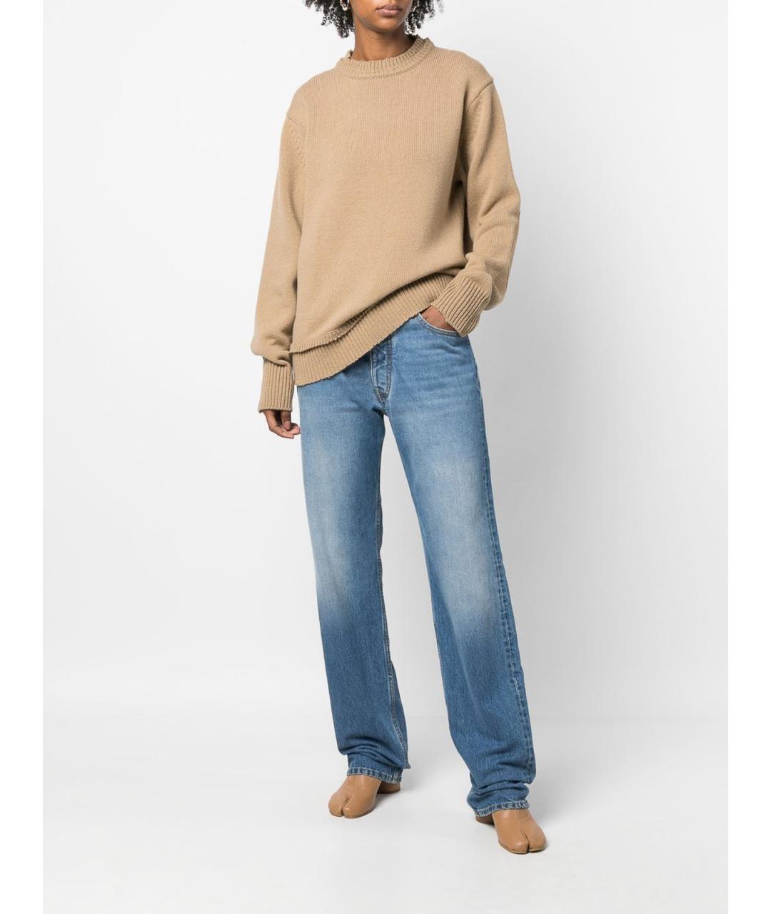 MAISON MARGIELA Бежевый хлопковый джемпер / свитер, фото 4