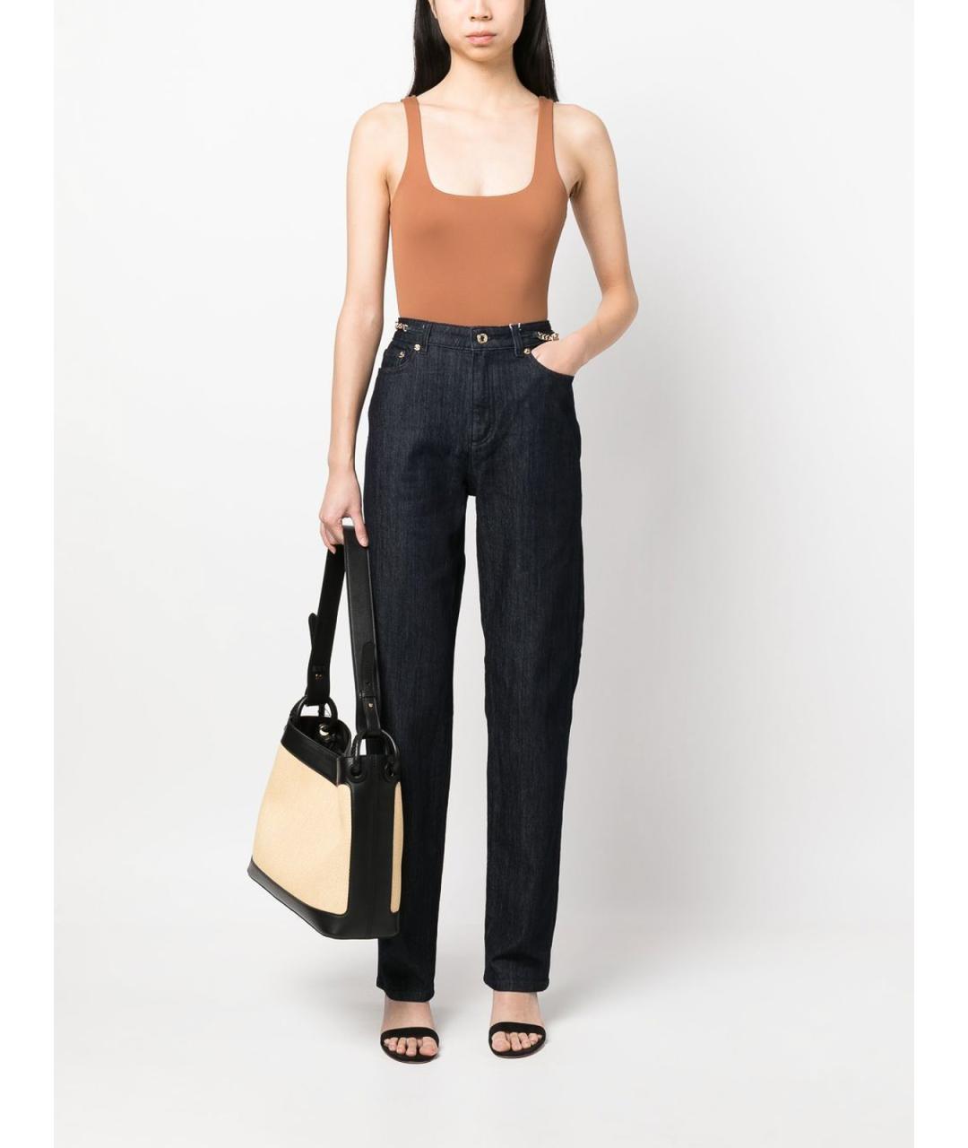 MICHAEL KORS Темно-синие хлопковые прямые джинсы, фото 5