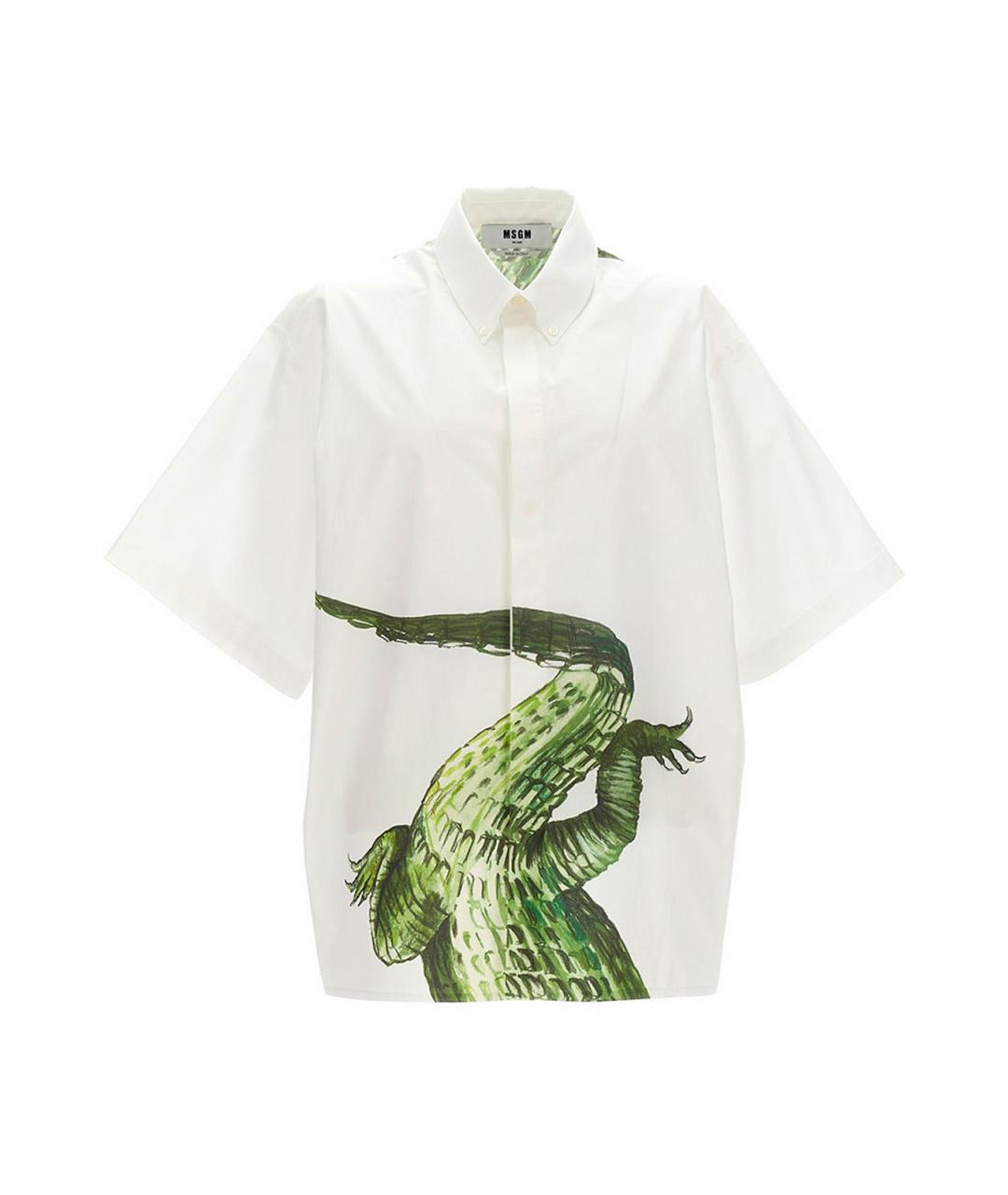 MSGM Белая хлопковая кэжуал рубашка, фото 1