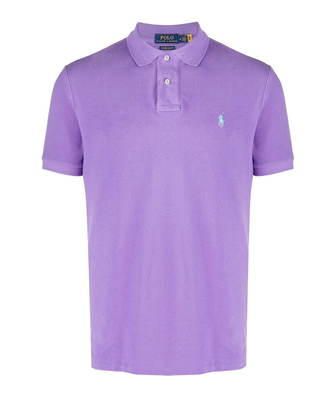 POLO RALPH LAUREN Фиолетовое хлопковое поло с коротким рукавом, фото 1