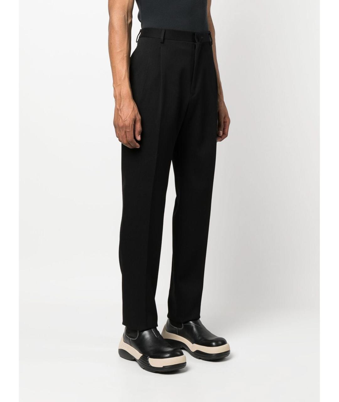LANVIN Черные шерстяные классические брюки, фото 4