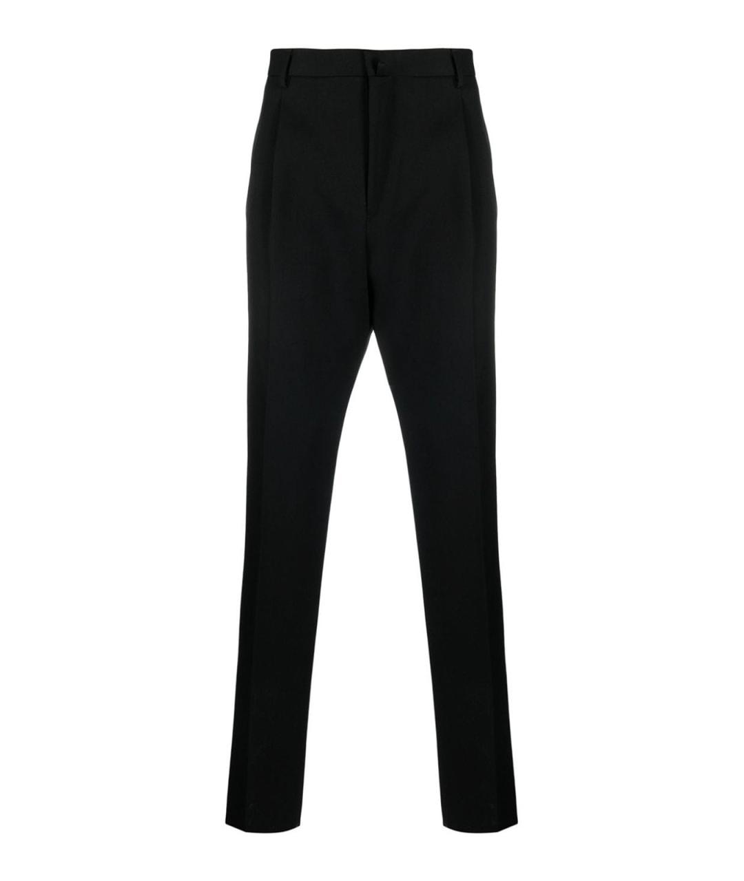 LANVIN Черные шерстяные классические брюки, фото 1