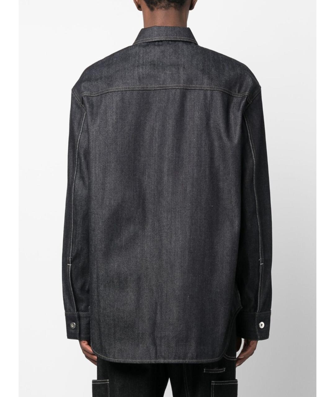JIL SANDER Синяя хлопковая кэжуал рубашка, фото 2