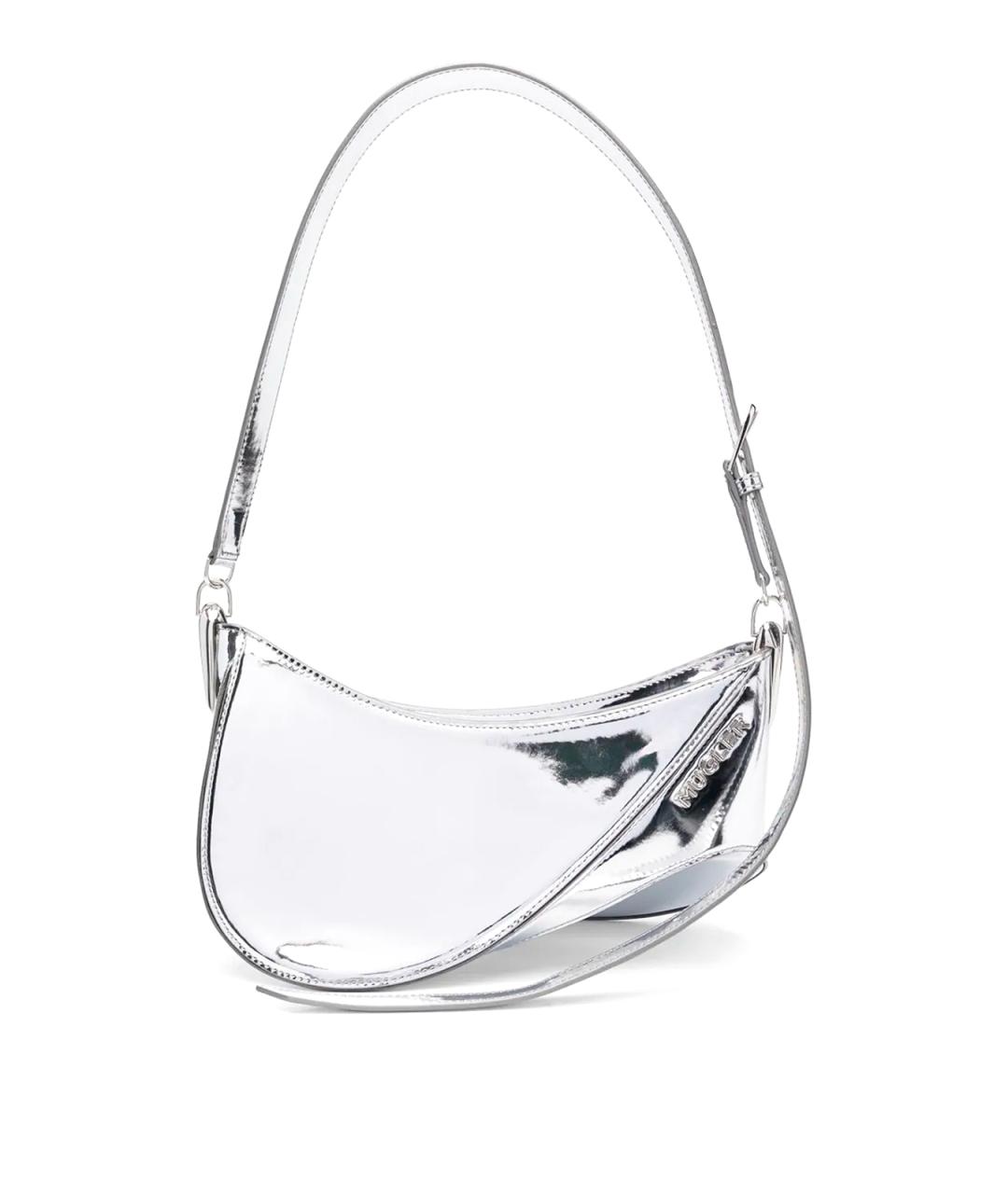 MUGLER Серебряная сумка через плечо из искусственной кожи, фото 1