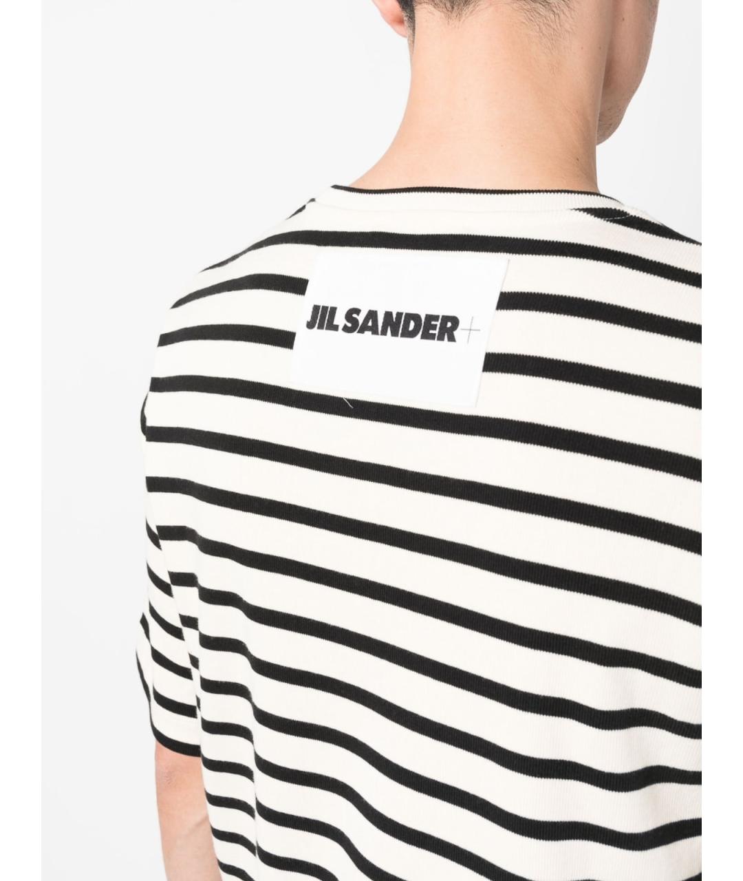 JIL SANDER Черная хлопковая футболка, фото 3