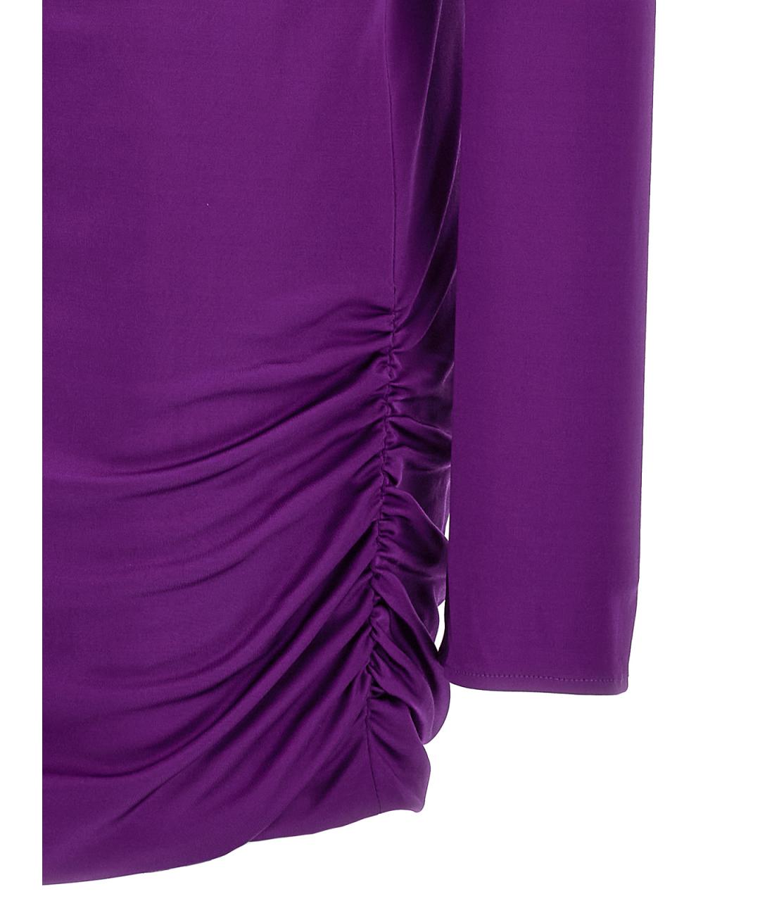 VERSACE Фиолетовое вискозное повседневное платье, фото 4