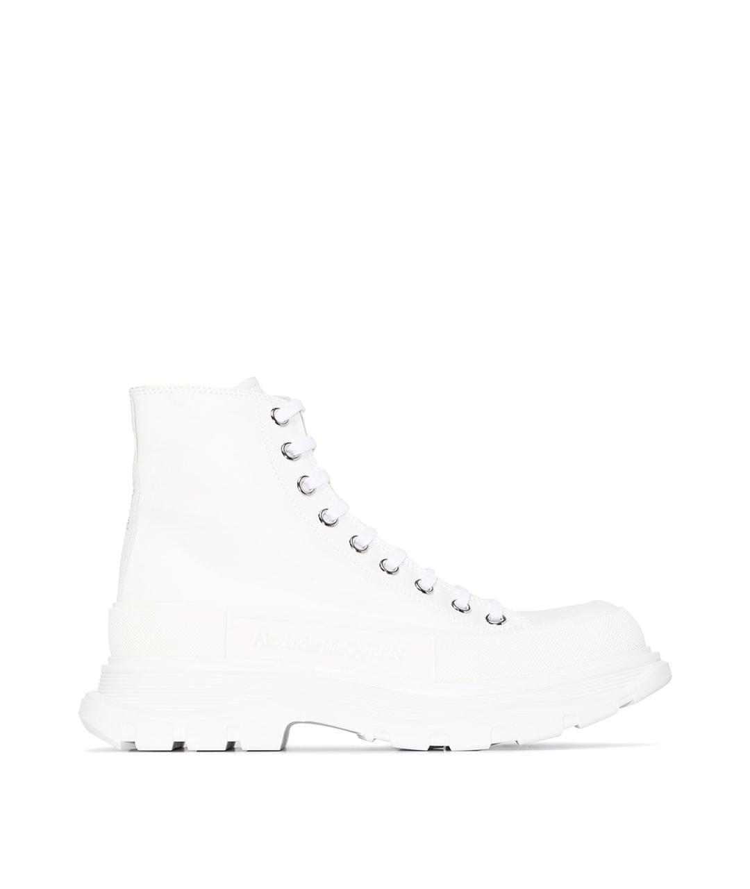 ALEXANDER MCQUEEN Белые текстильные кроссовки, фото 1