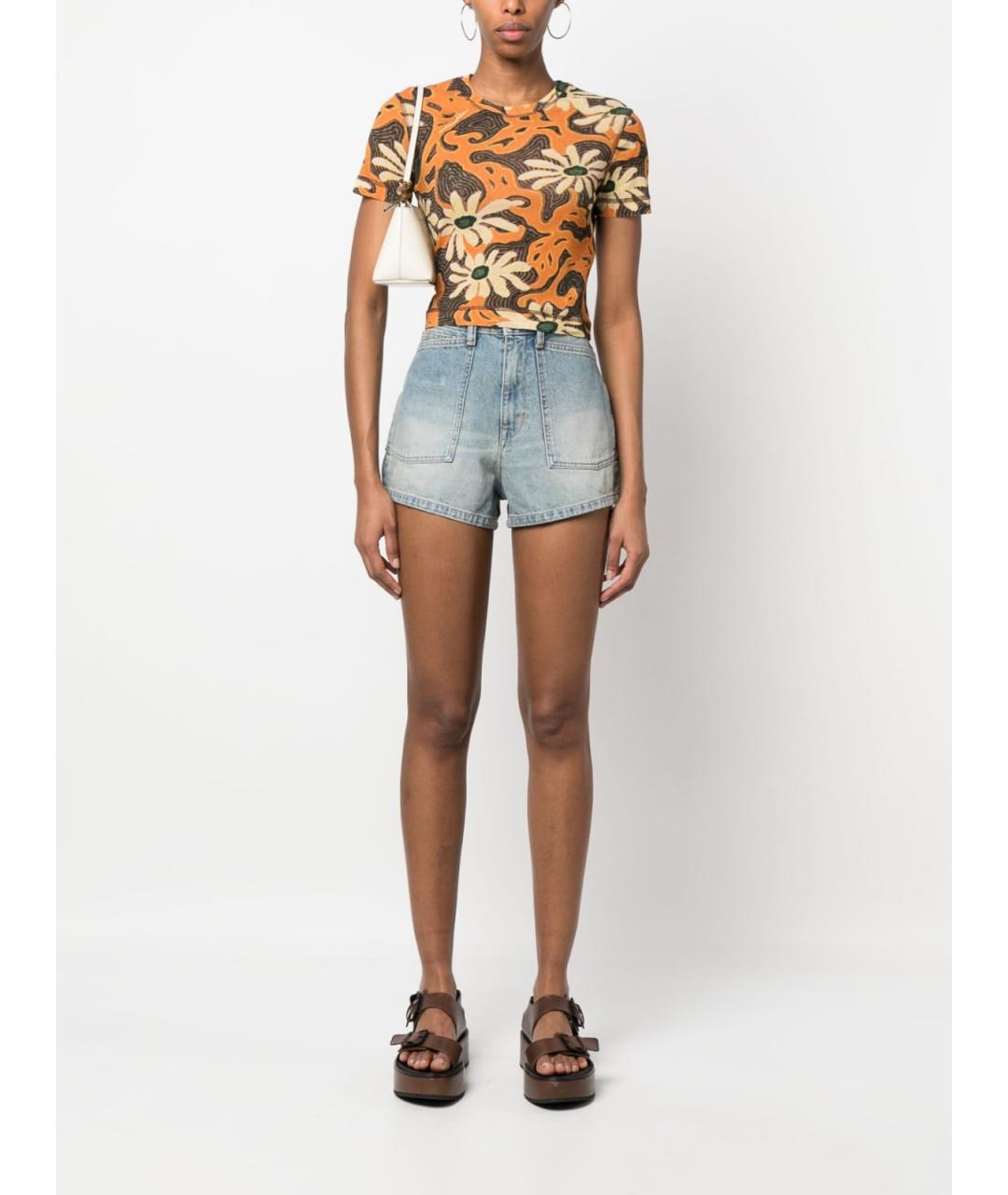 KENZO Синие хлопковые шорты, фото 3