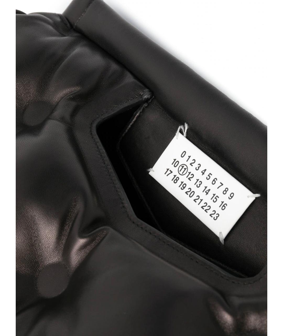 MAISON MARGIELA Черная кожаная сумка через плечо, фото 3