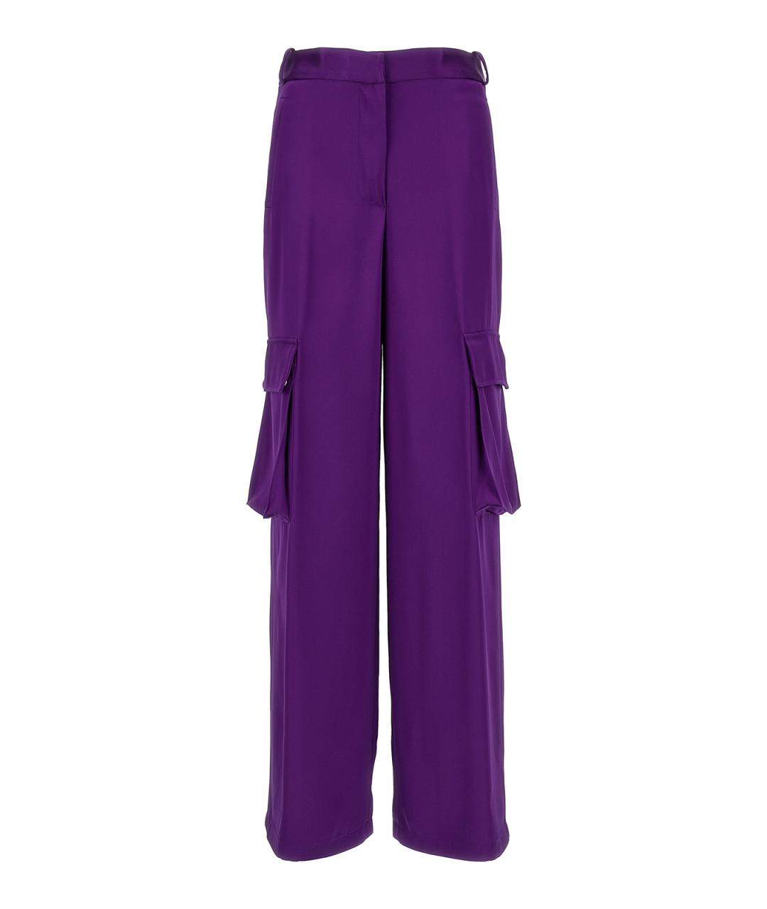 VERSACE Фиолетовые вискозные брюки широкие, фото 1