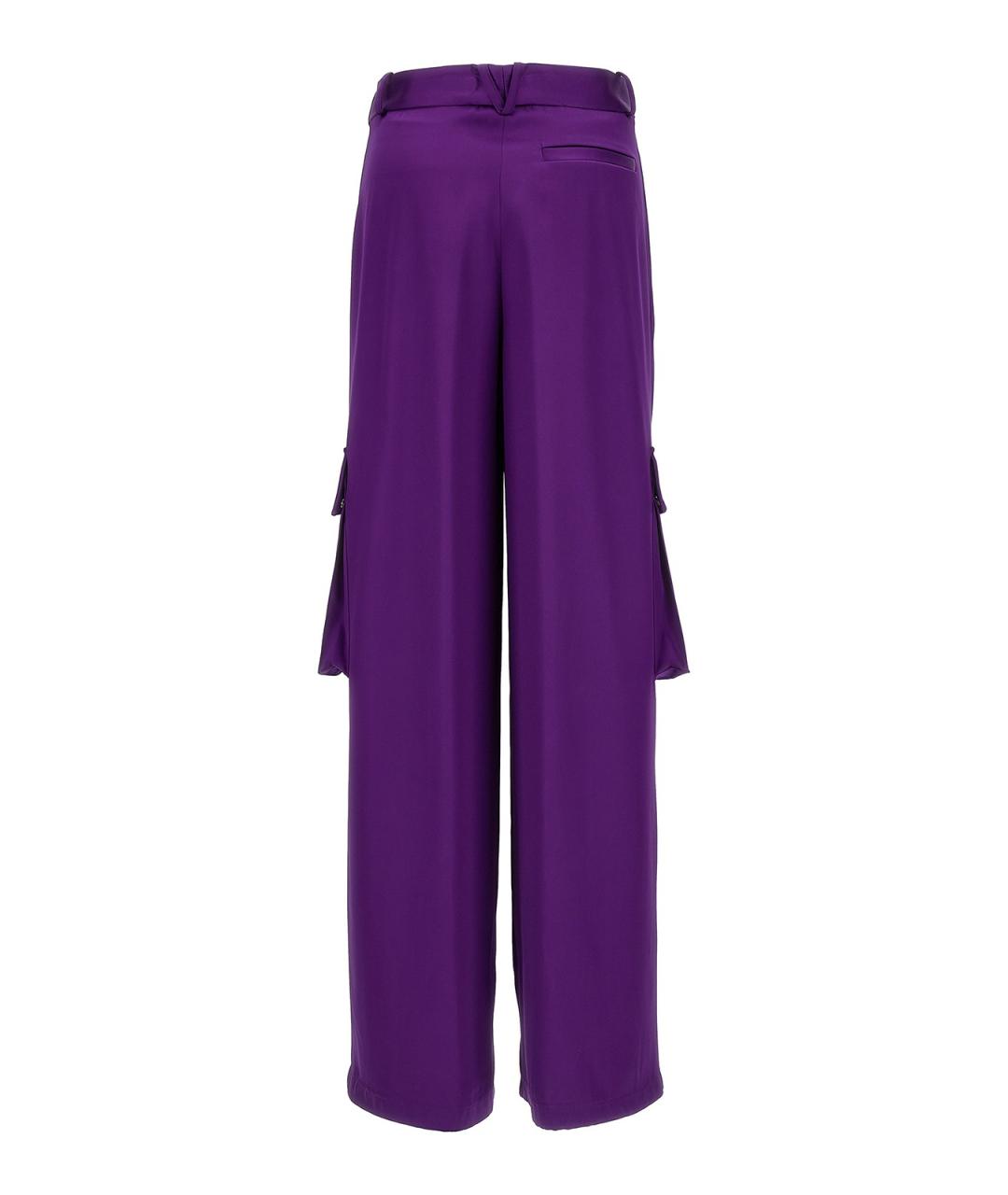 VERSACE Фиолетовые вискозные брюки широкие, фото 2