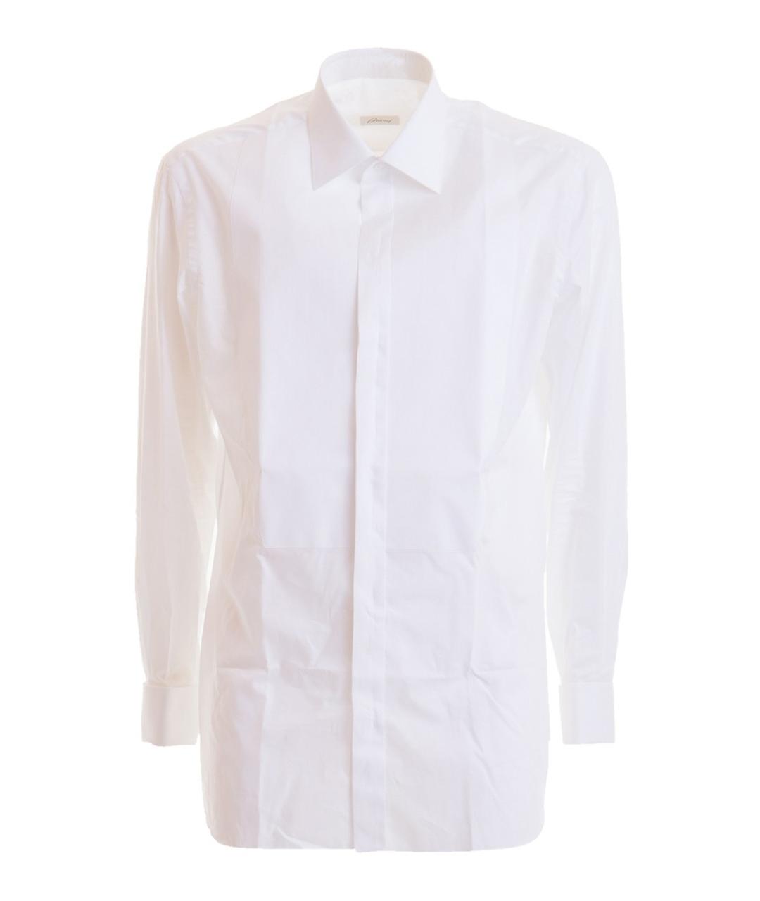 BRIONI Белая хлопковая классическая рубашка, фото 1