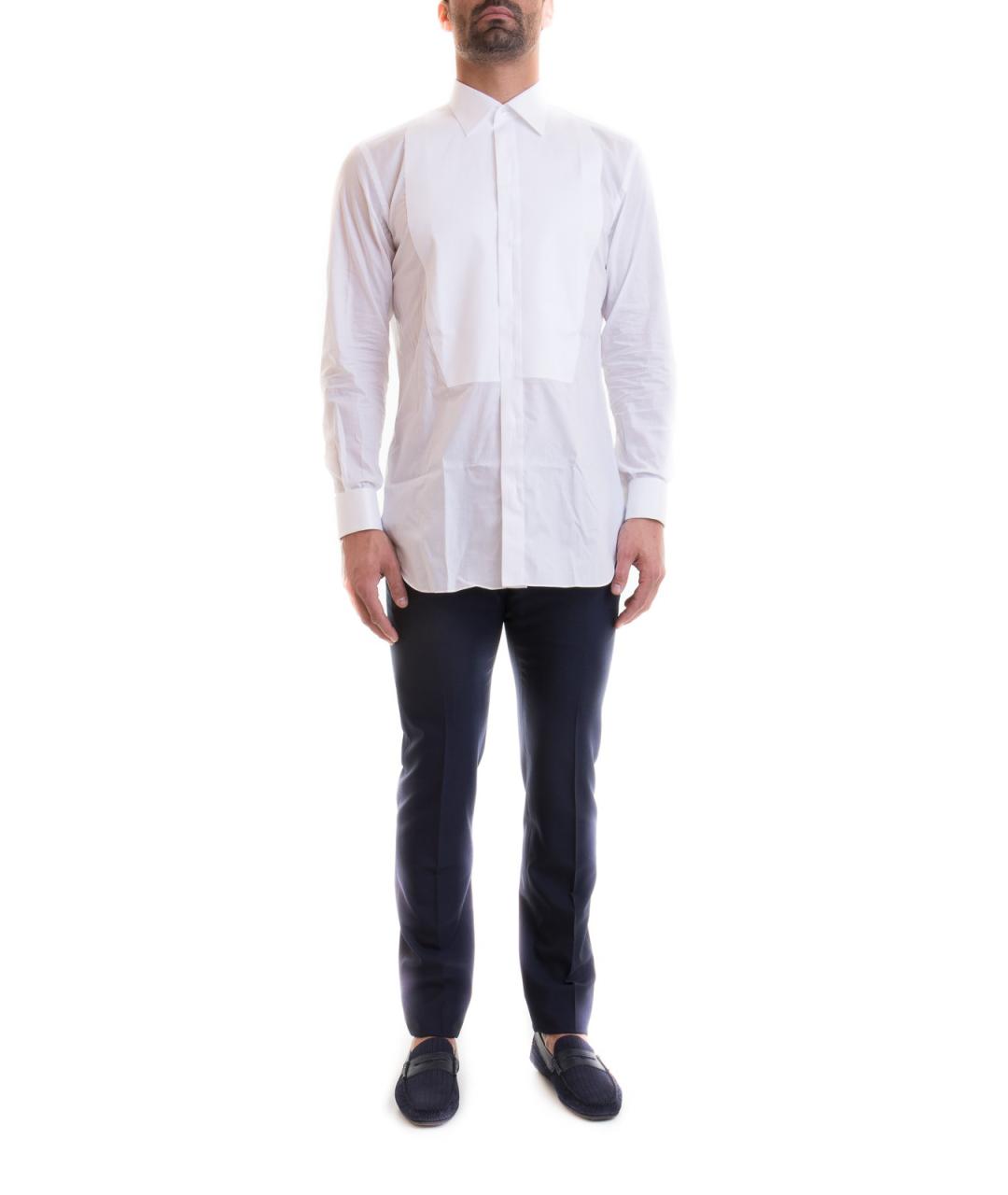 BRIONI Белая хлопковая классическая рубашка, фото 2