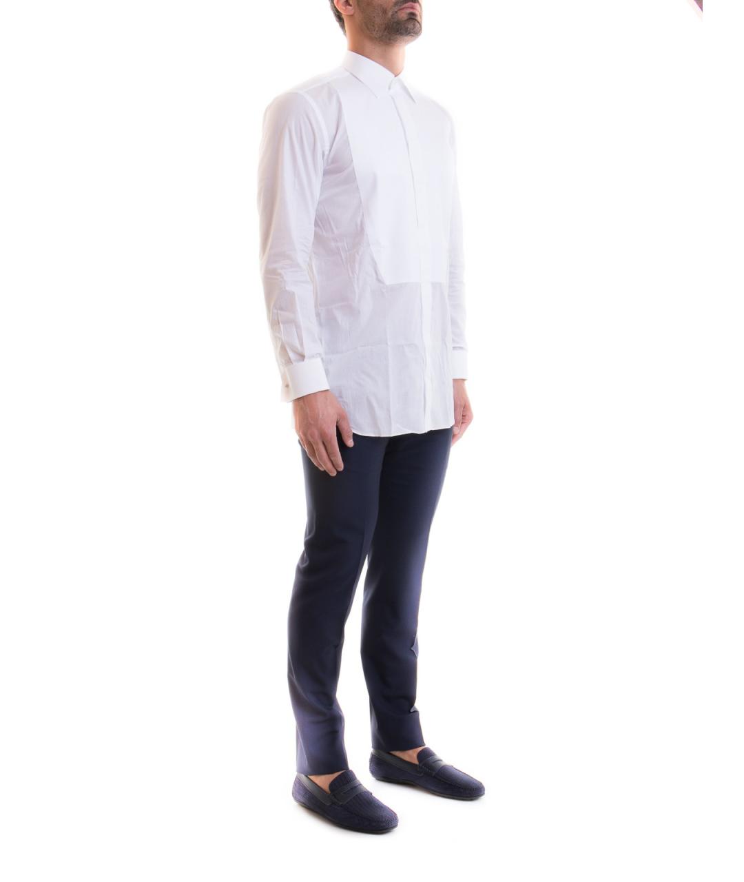 BRIONI Белая хлопковая классическая рубашка, фото 3
