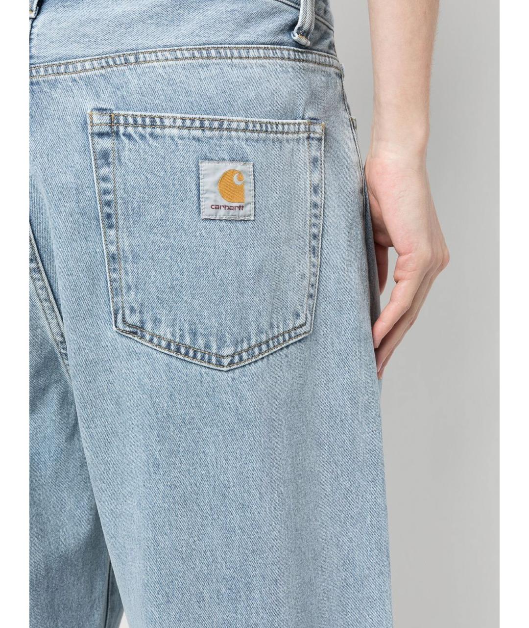 CARHARTT Голубые хлопковые прямые джинсы, фото 5