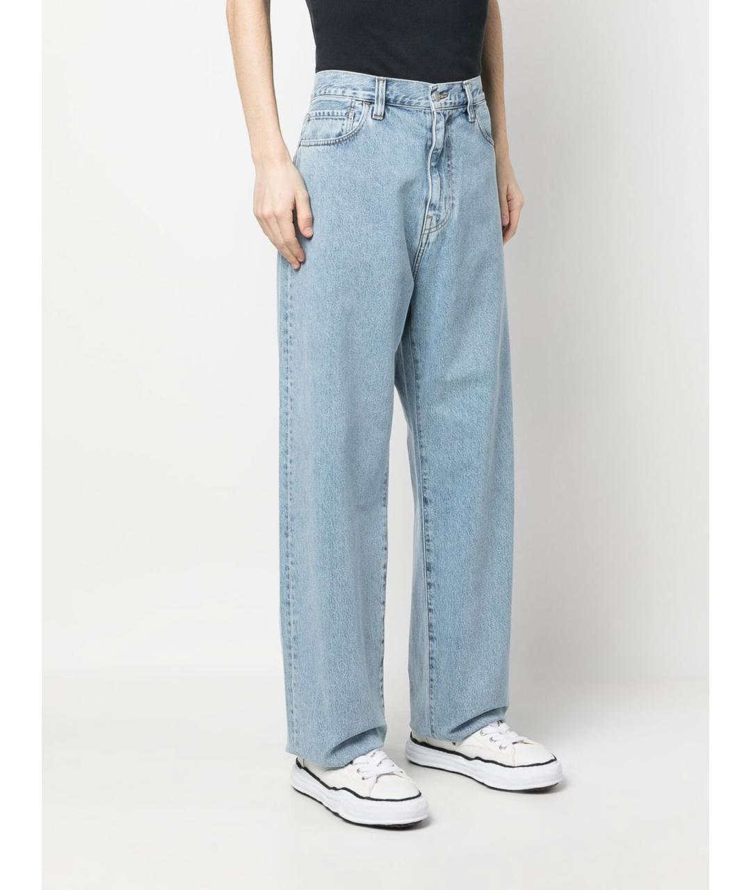 CARHARTT Голубые хлопковые прямые джинсы, фото 3