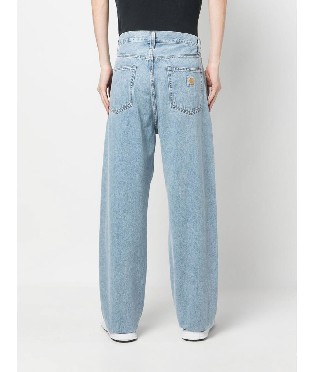 CARHARTT Голубые хлопковые прямые джинсы, фото 4
