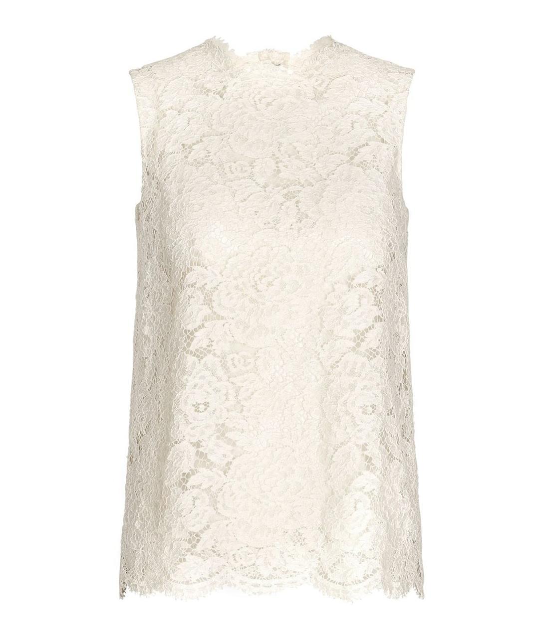 DOLCE&GABBANA Белая вискозная майка, фото 1