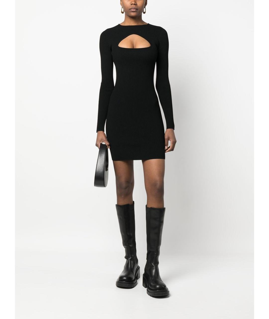 DSQUARED2 Черное вискозное повседневное платье, фото 2