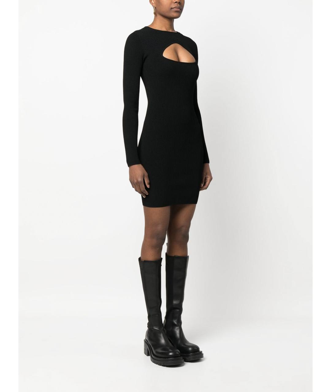 DSQUARED2 Черное вискозное повседневное платье, фото 3