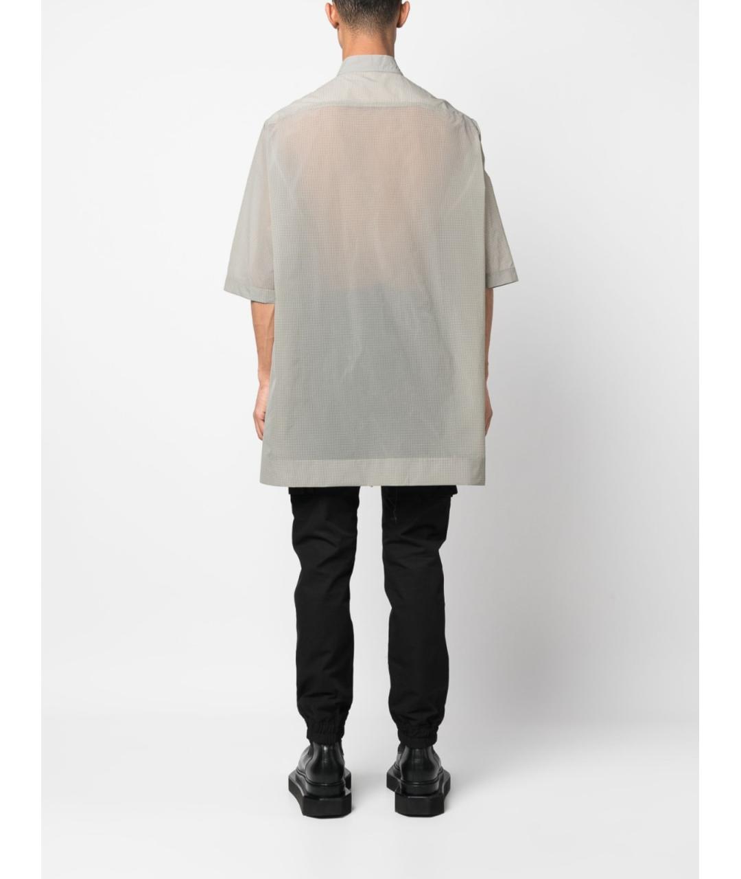 RICK OWENS Серая кэжуал рубашка, фото 4