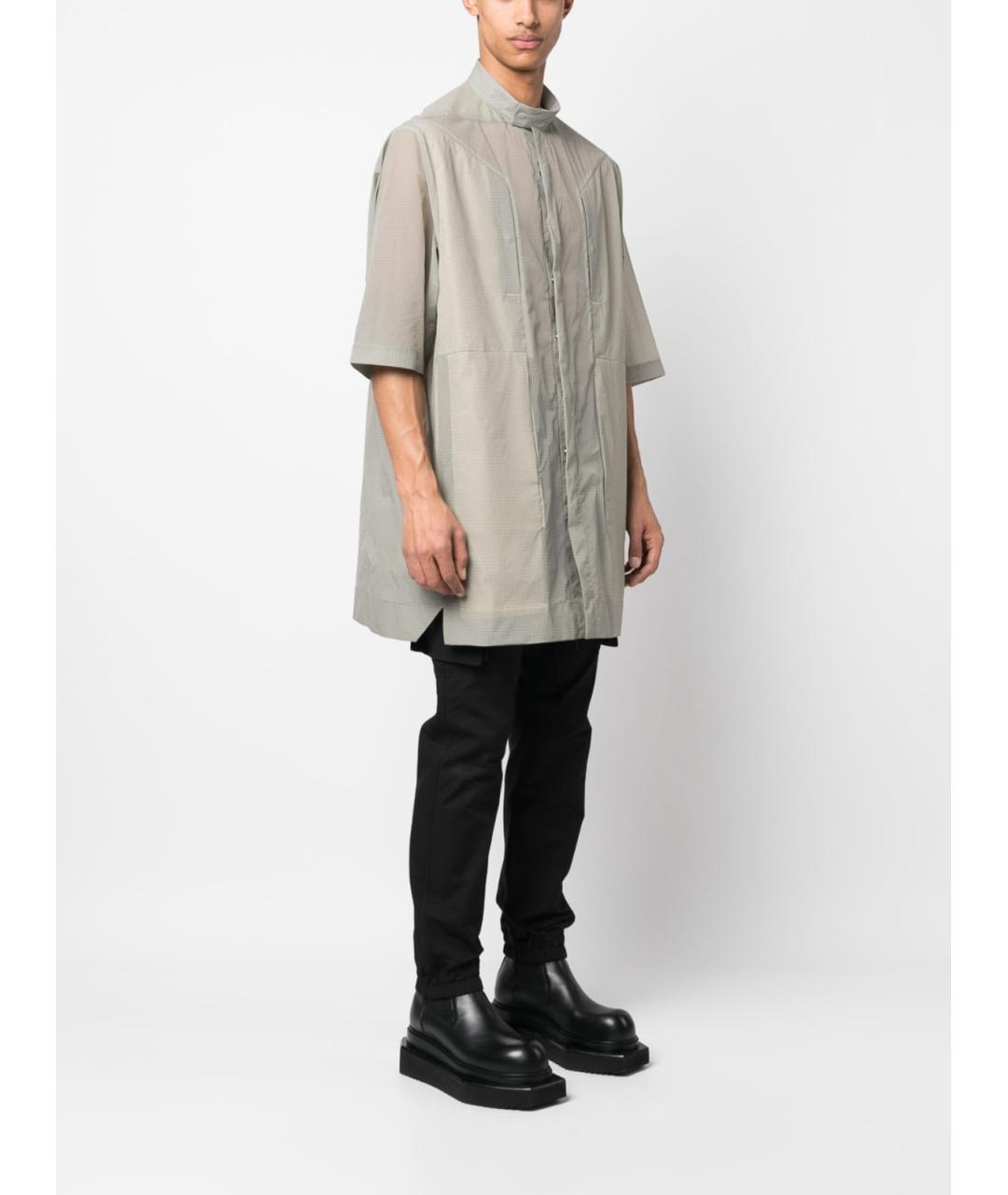 RICK OWENS Серая кэжуал рубашка, фото 3