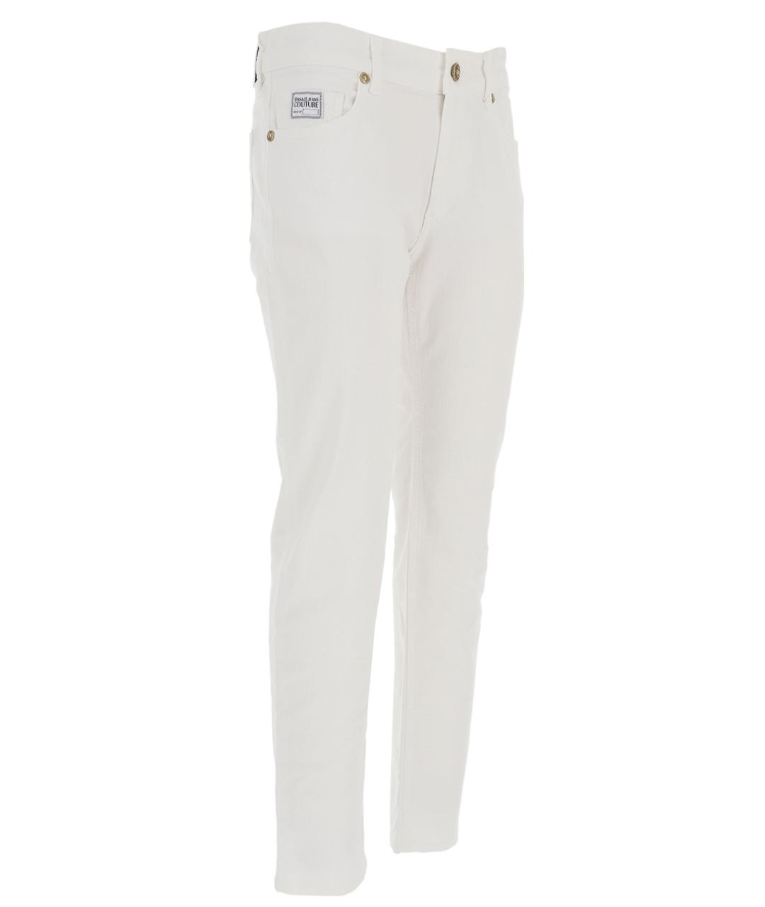 VERSACE JEANS COUTURE Белые хлопковые прямые джинсы, фото 5