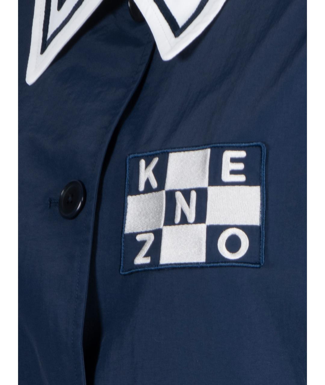 KENZO Синяя полиамидовая куртка, фото 5