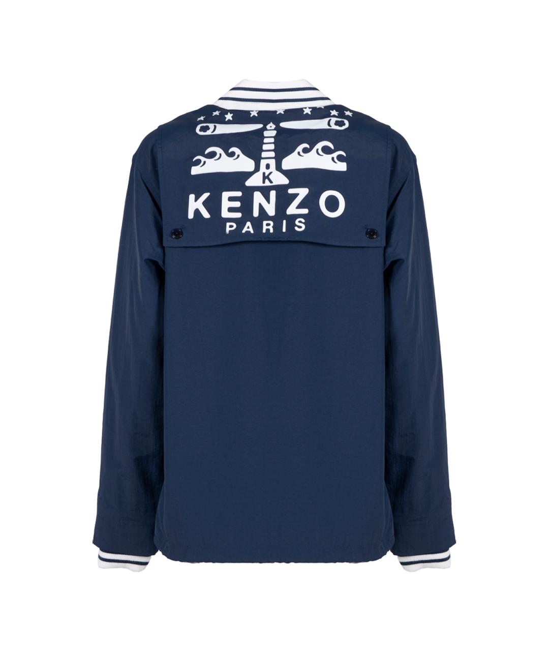 KENZO Синяя полиамидовая куртка, фото 3