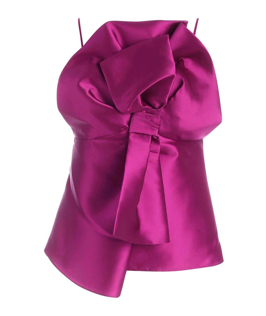 ALBERTA FERRETTI Фуксия полиэстеровая майка, фото 1
