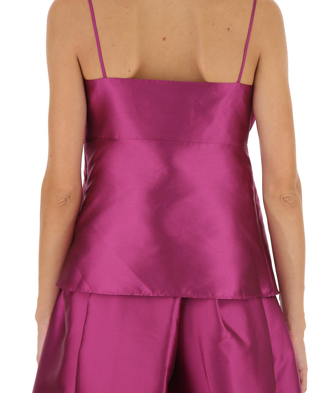 ALBERTA FERRETTI Фуксия полиэстеровая майка, фото 5
