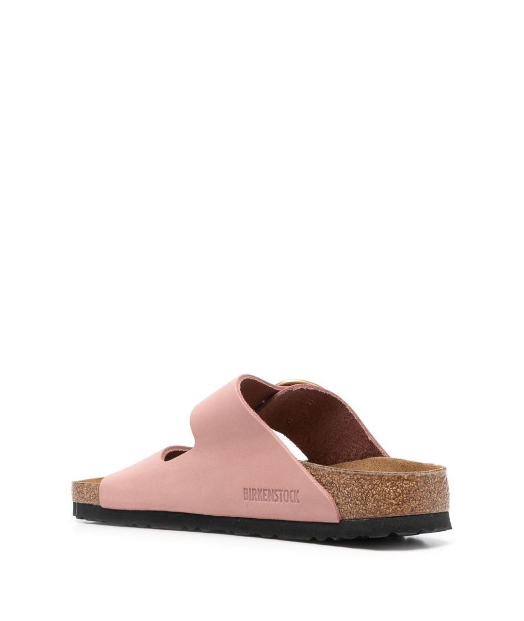 BIRKENSTOCK Розовые кожаные шлепанцы, фото 3