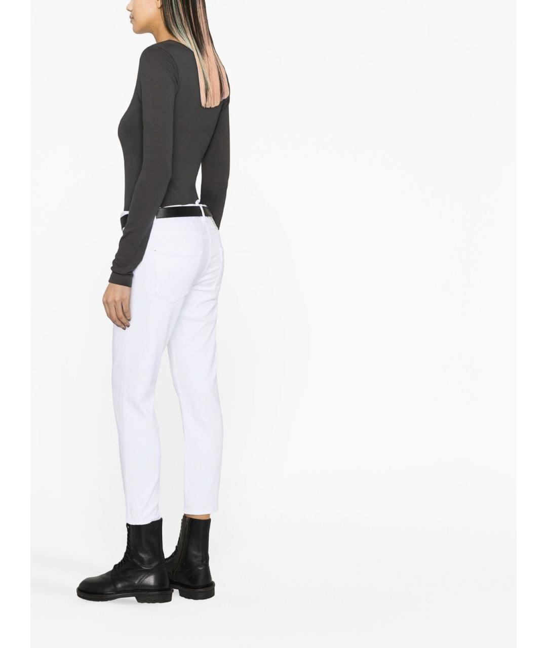 DSQUARED2 Белые хлопковые прямые джинсы, фото 6