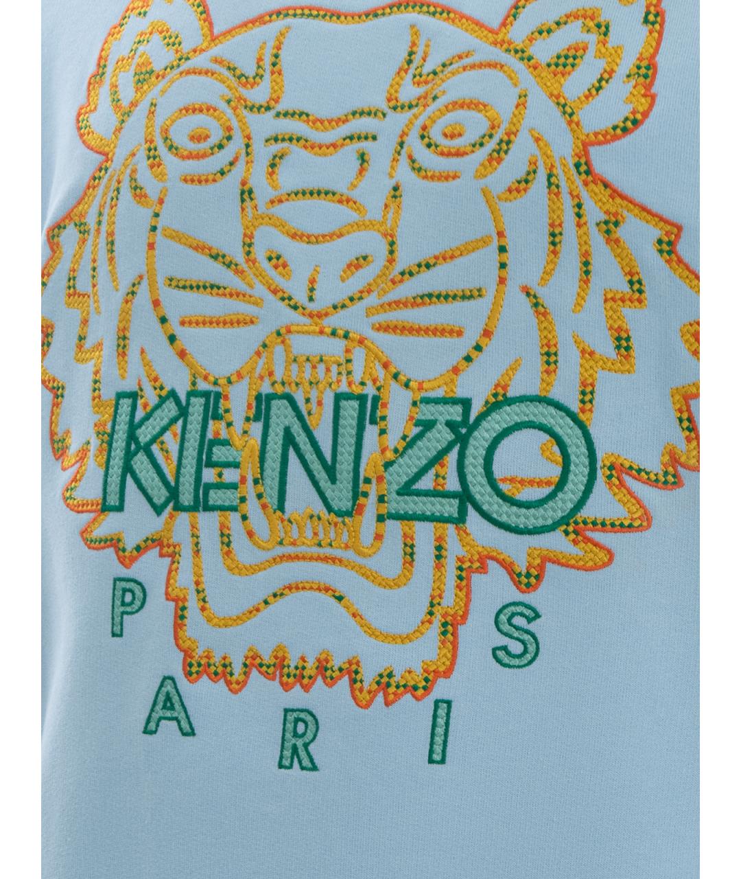KENZO Голубая хлопковая классическая рубашка, фото 4