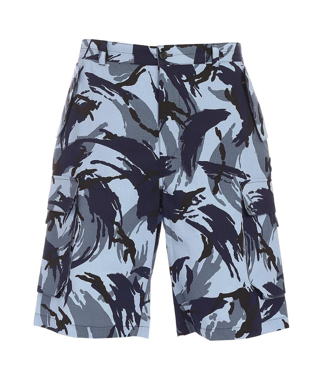 KENZO Синие хлопковые шорты, фото 1