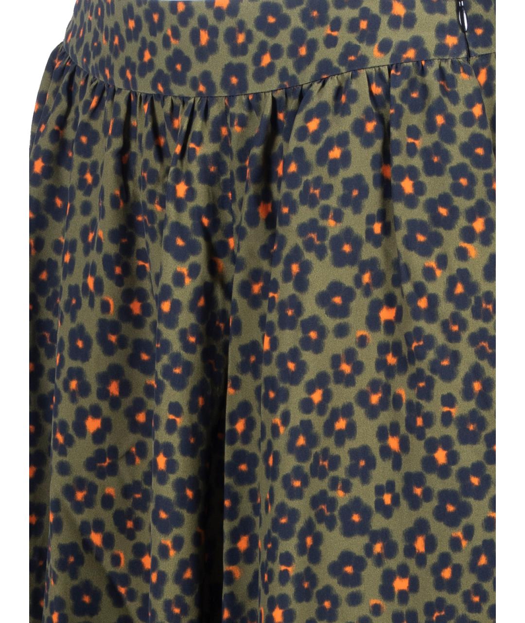 KENZO Зеленая вискозная юбка миди, фото 3