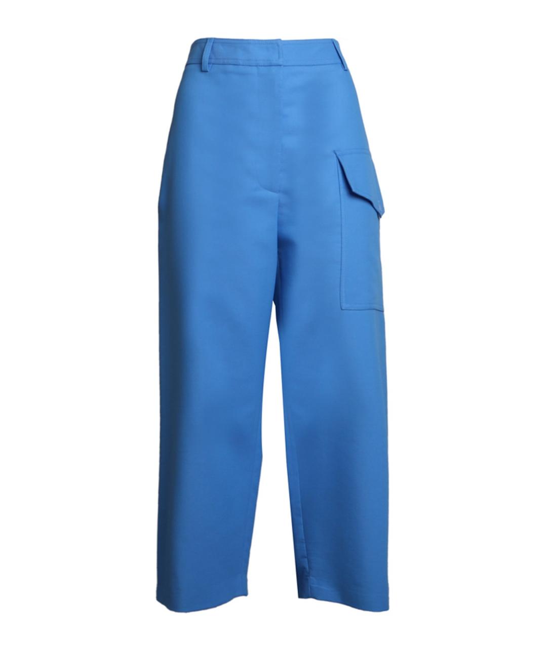 STELLA MCCARTNEY Синие хлопковые брюки широкие, фото 1