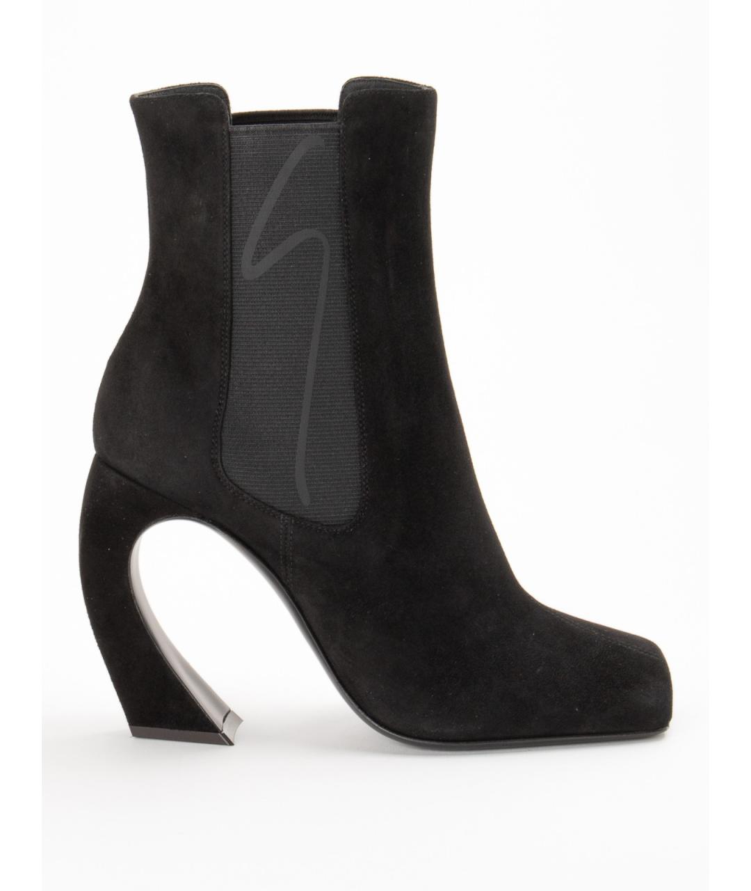 GIUSEPPE ZANOTTI DESIGN Черные замшевые ботильоны, фото 1