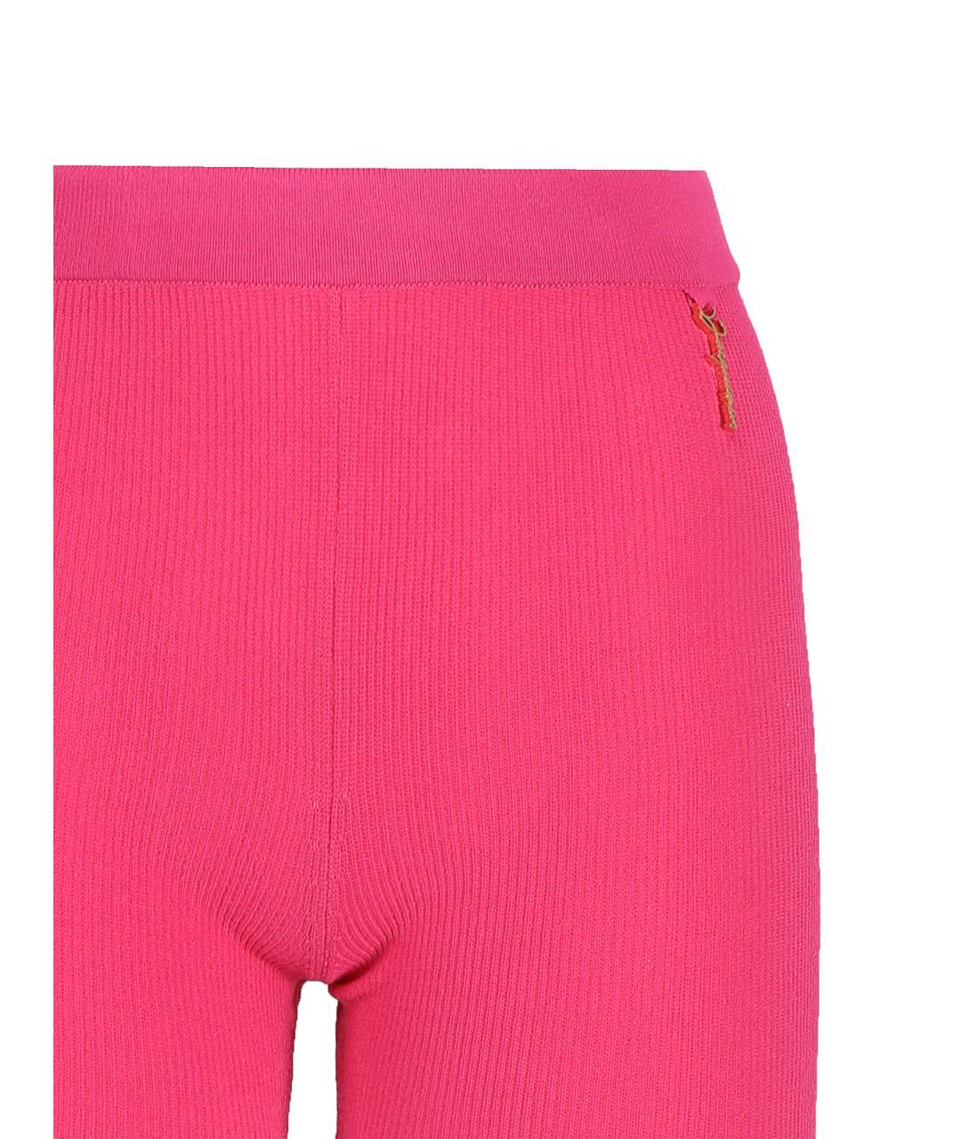 JACQUEMUS Розовые вискозные леггинсы и велосипедки, фото 3