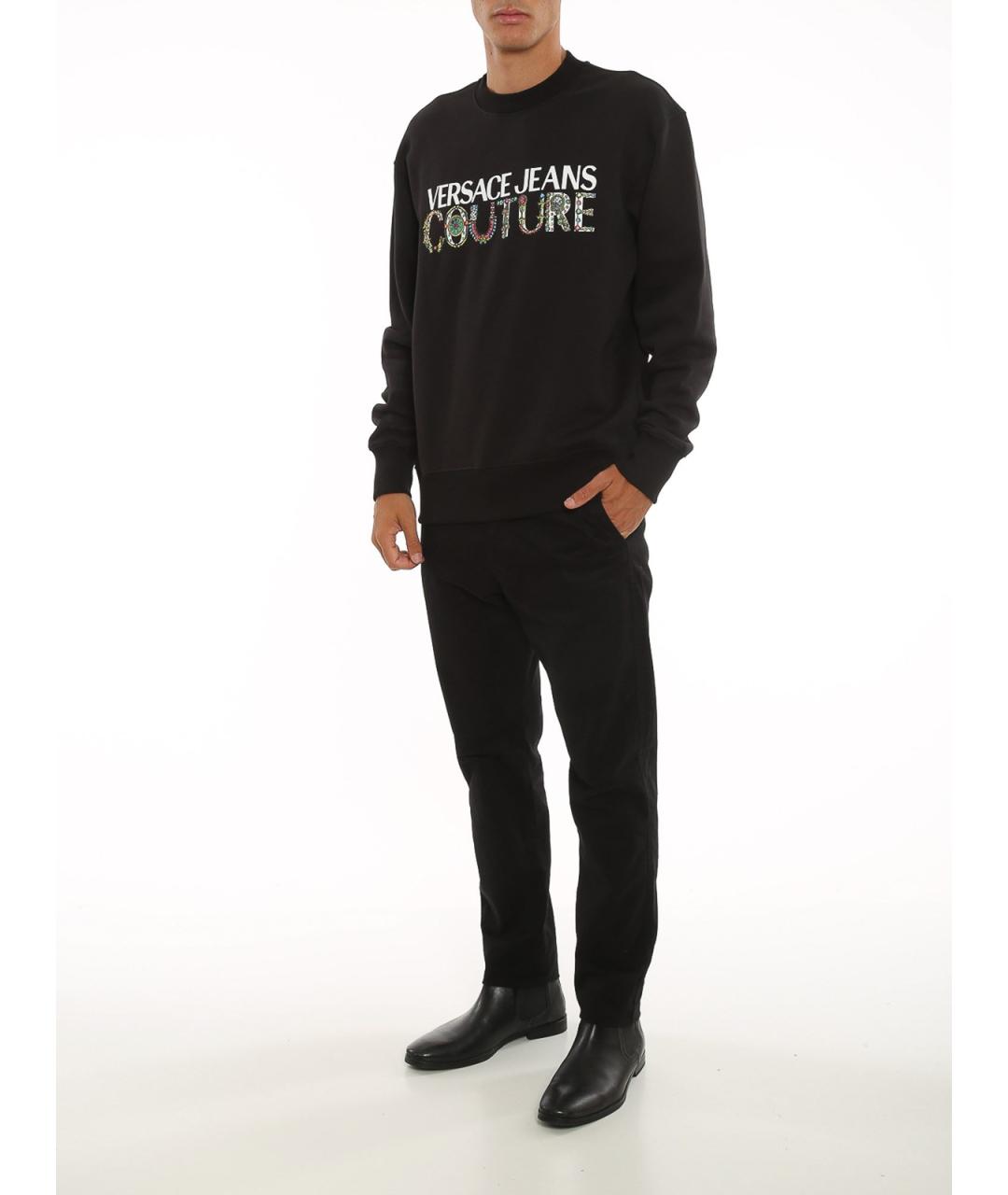 VERSACE JEANS COUTURE Черная хлопковая классическая рубашка, фото 5