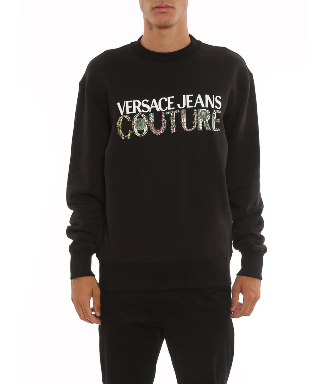 VERSACE JEANS COUTURE Черная хлопковая классическая рубашка, фото 2