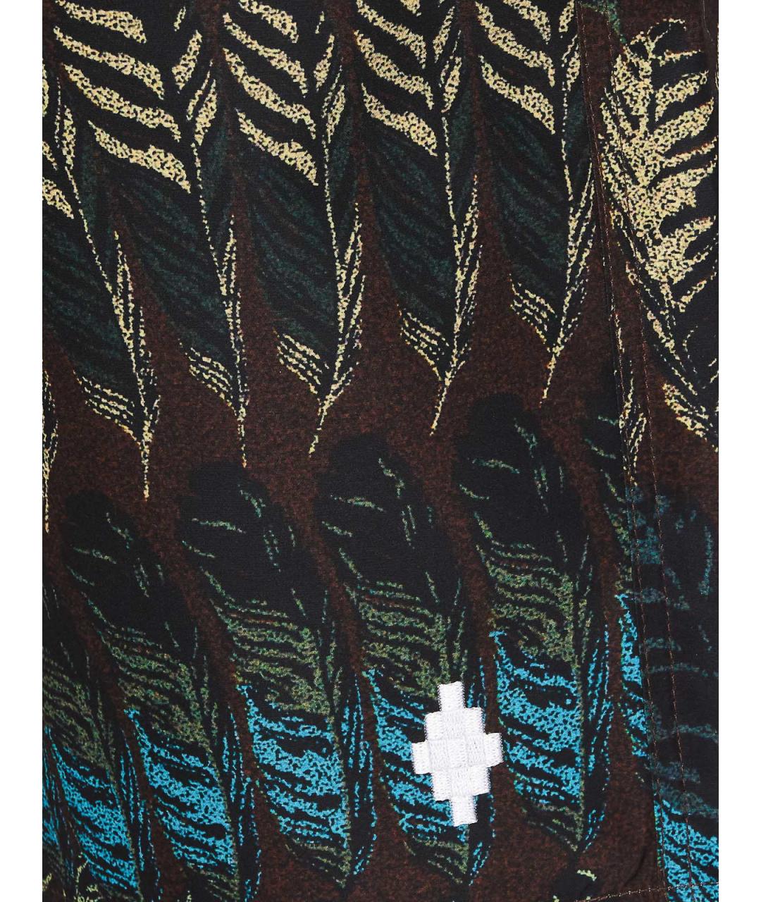 MARCELO BURLON Коричневые полиэстеровые шорты, фото 3