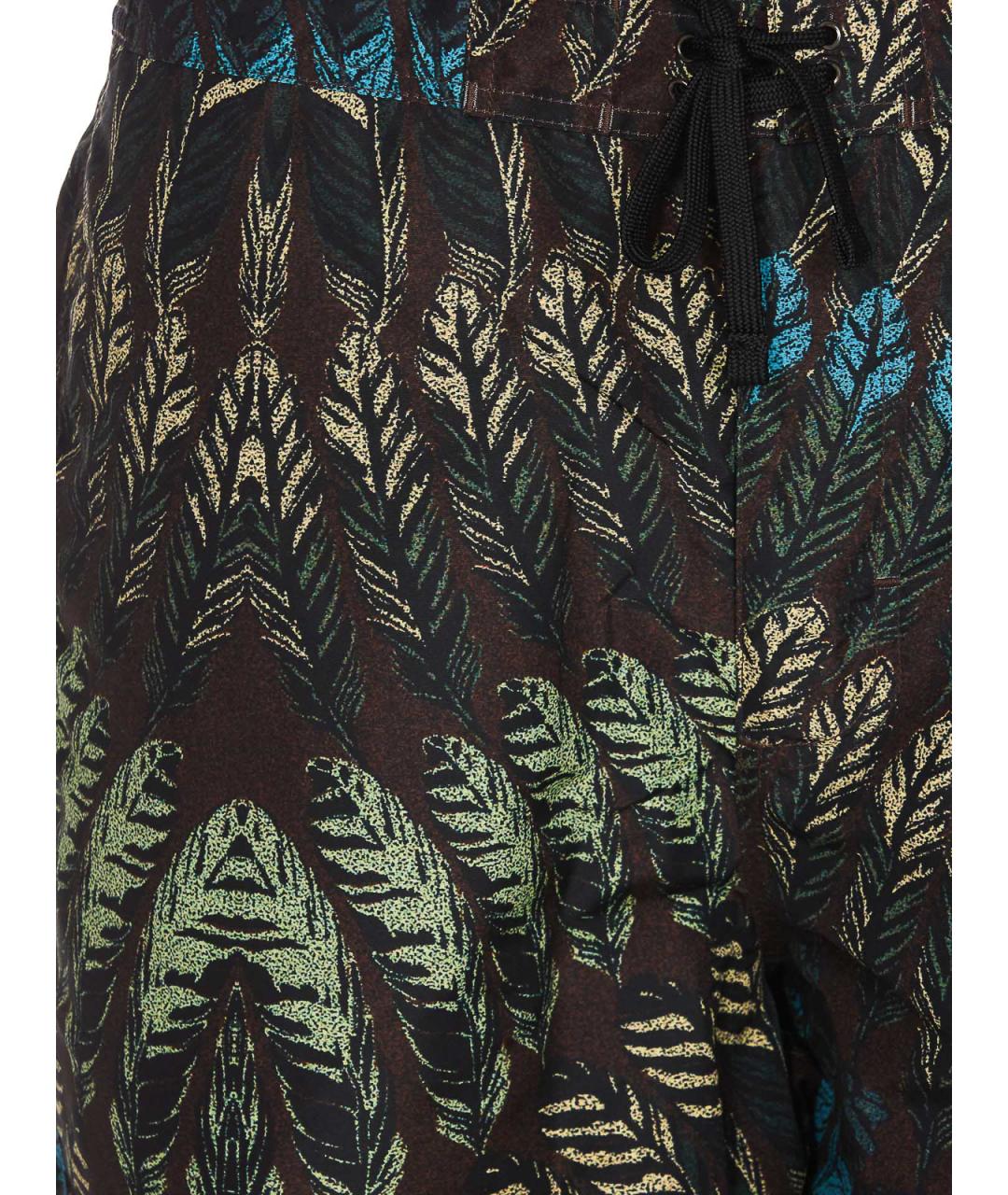 MARCELO BURLON Коричневые полиэстеровые шорты, фото 4