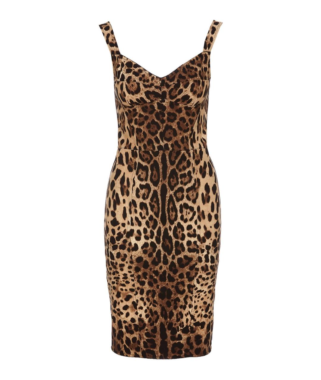 DOLCE&GABBANA Мульти шелковое коктейльное платье, фото 1